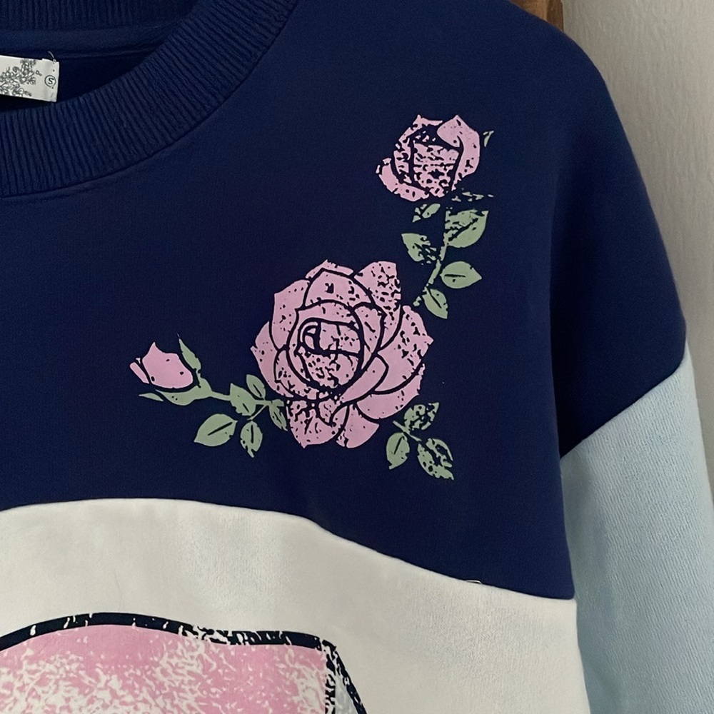 Altar’d State Floral Graphic Sweatshirt with 97 - Picture 4 of 5